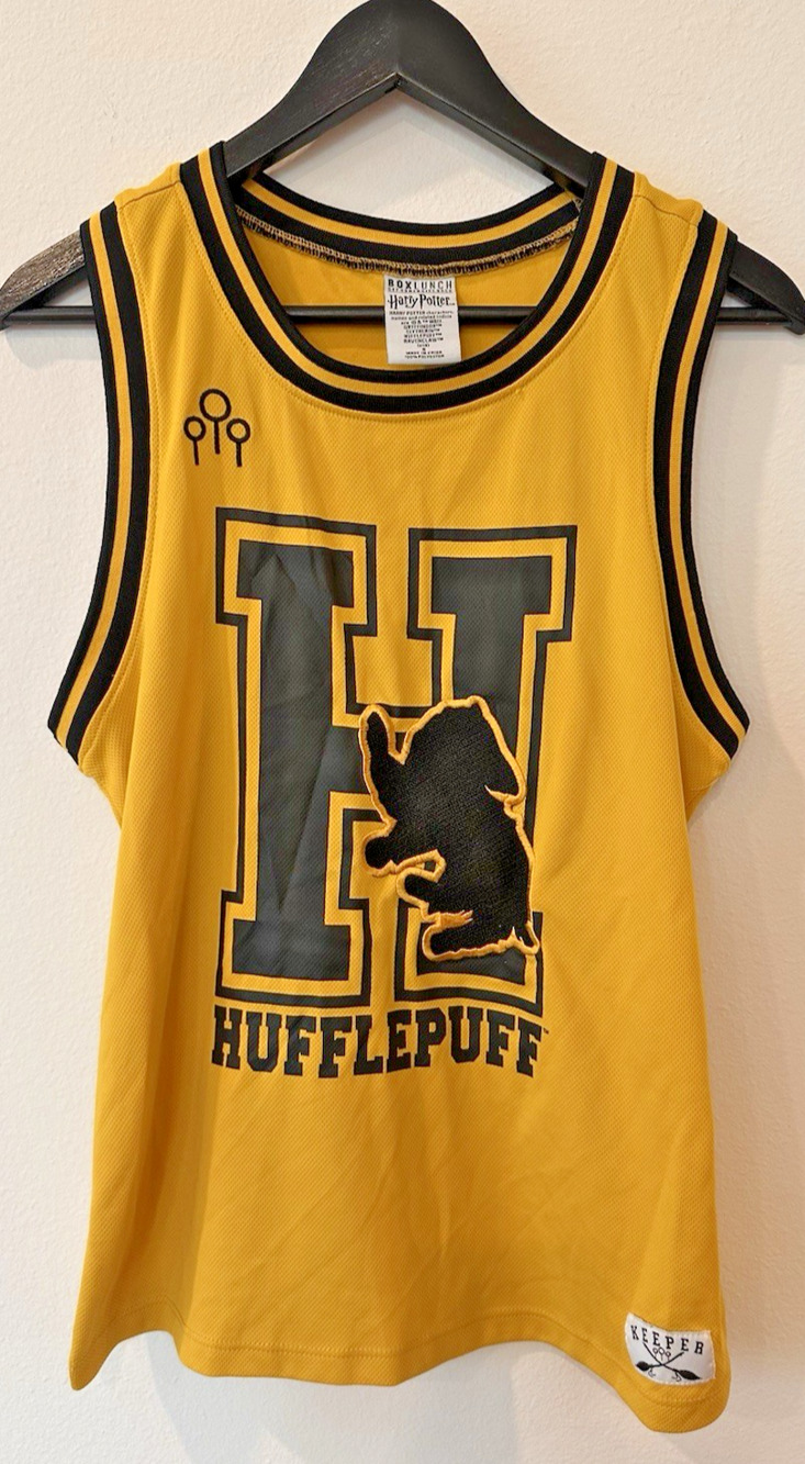 Harry Potter Hufflepuff Quidditch Jersey Tank Top Yellow Black Size Small